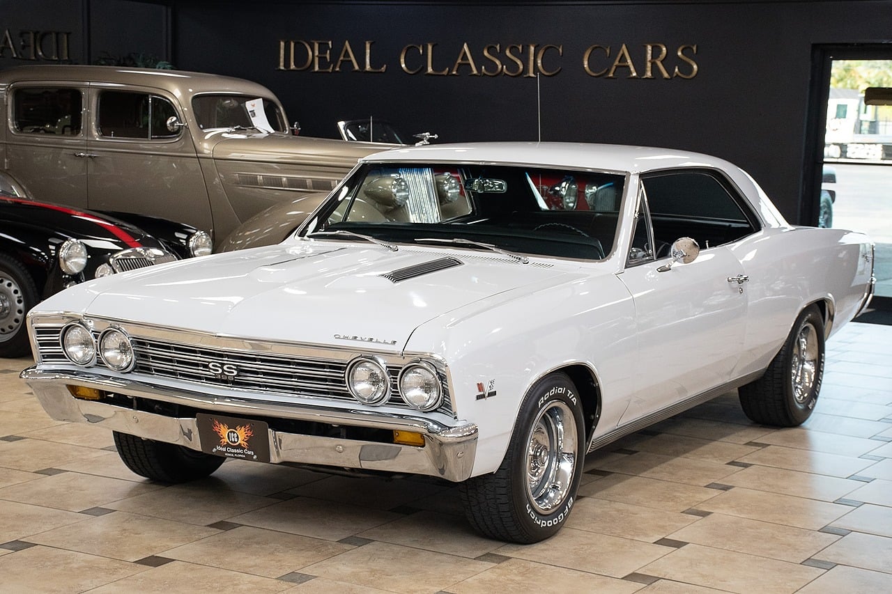 Ermine White 1967 Chevrolet Chevelle Coupe  4-Speed Manual