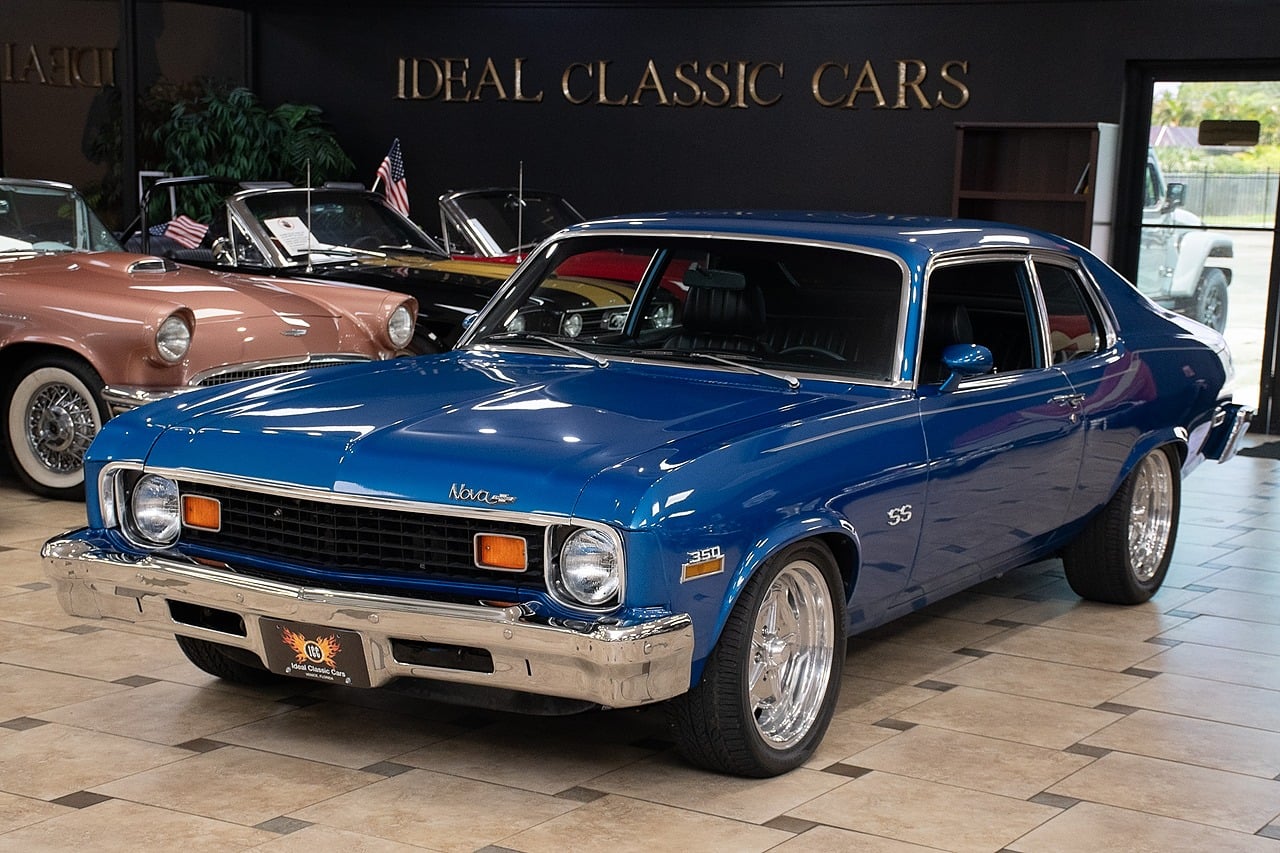 Blue 1973 Chevrolet Nova Sedan 4-Speed Automatic