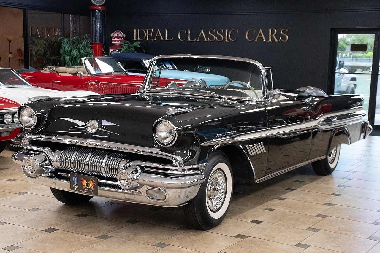 Black (Charcoal Gray) 1957 Pontiac Bonneville Sedan 4-Speed Automatic
