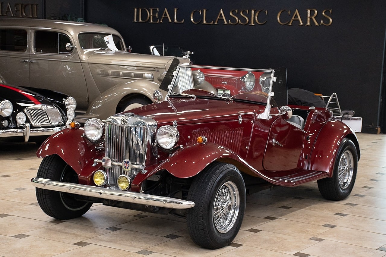 Red (Maroon) 1952 MG TD 4-Speed Manual