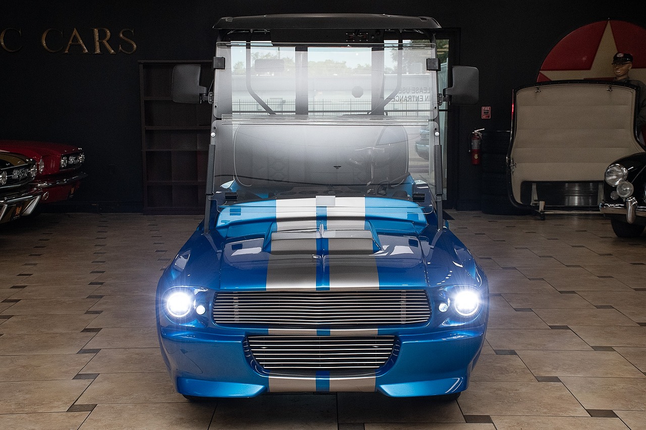 2024 Blue/Silver Metallic Navitas Golf Cart - Custom Eleanor Style Body UTV