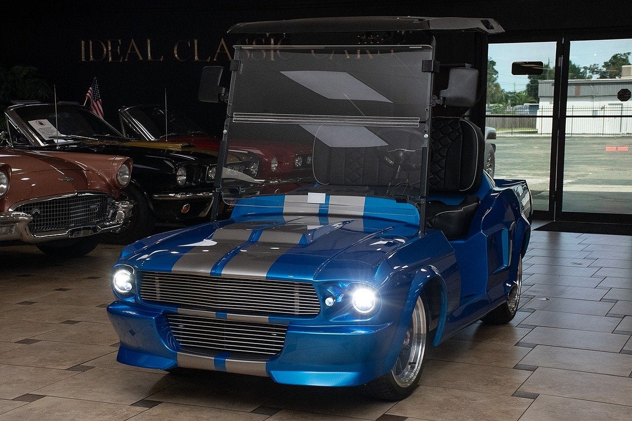 2024 Blue/Silver Metallic Navitas Golf Cart - Custom Eleanor Style Body UTV