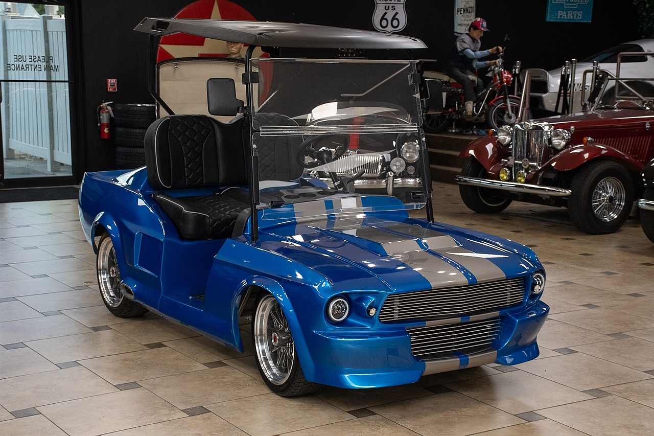 2024 Blue/Silver Metallic Navitas Golf Cart - Custom Eleanor Style Body UTV