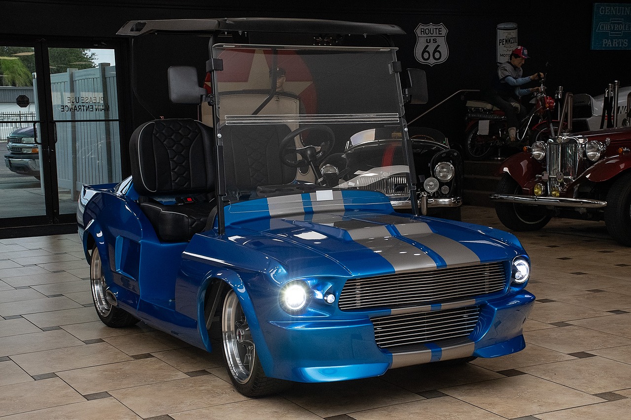 2024 Blue/Silver Metallic Navitas Golf Cart - Custom Eleanor Style Body UTV