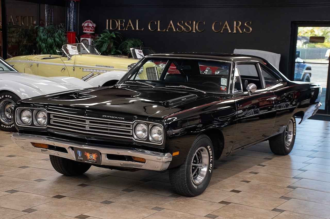 Black 1969 Plymouth Road Runner Coupe Automatic